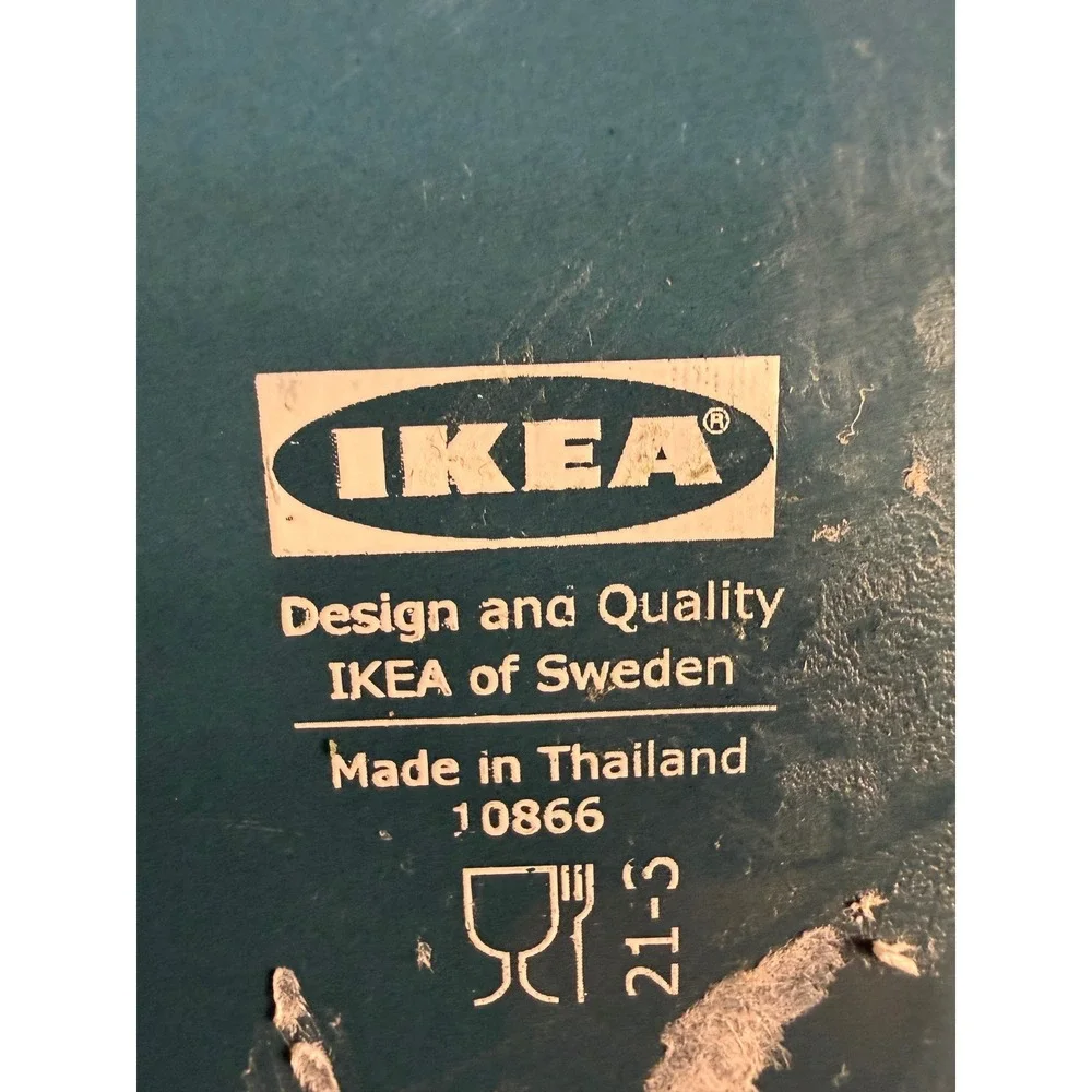 IKEA Fargklar Dinner Plates Set of 4 Dark Turquoise Teal Stoneware Matte 10866